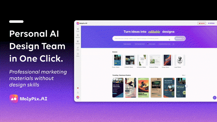 Generate designs with AI