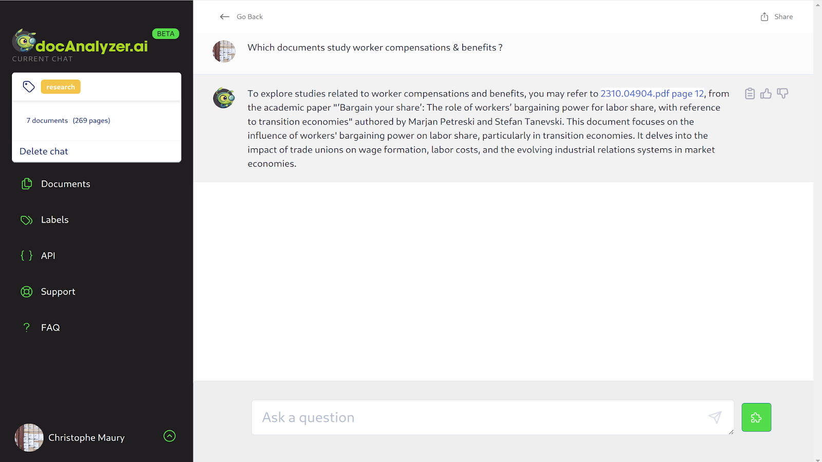 Interactive chat