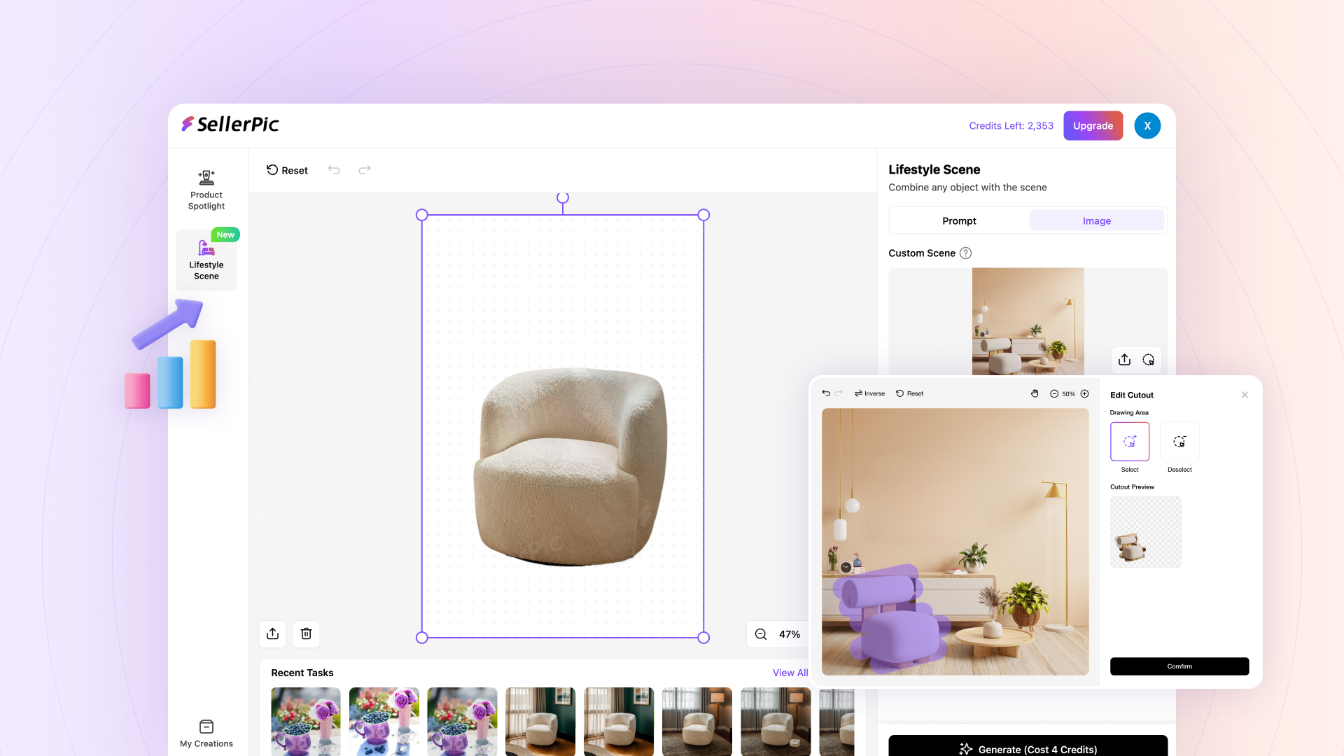 Lifestyle scene generator
