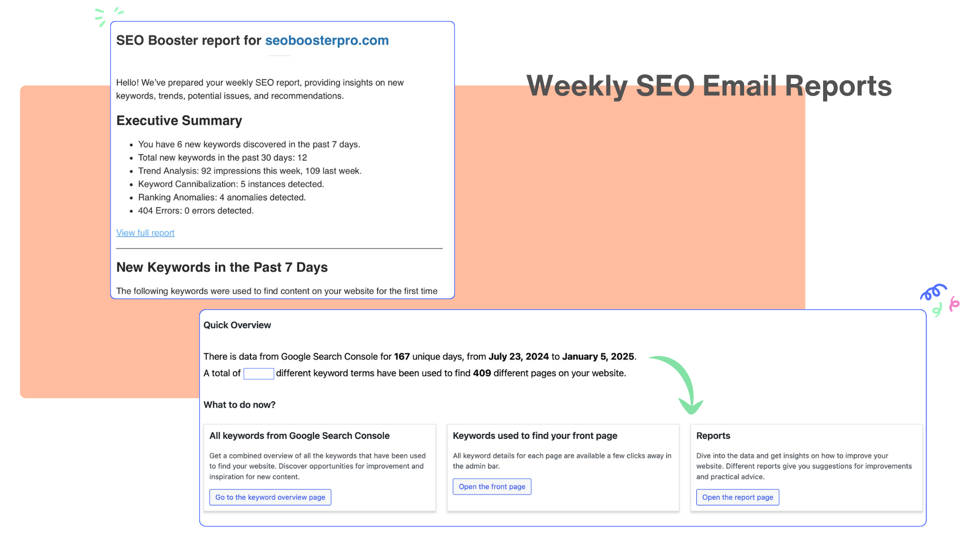 Weekly email reports